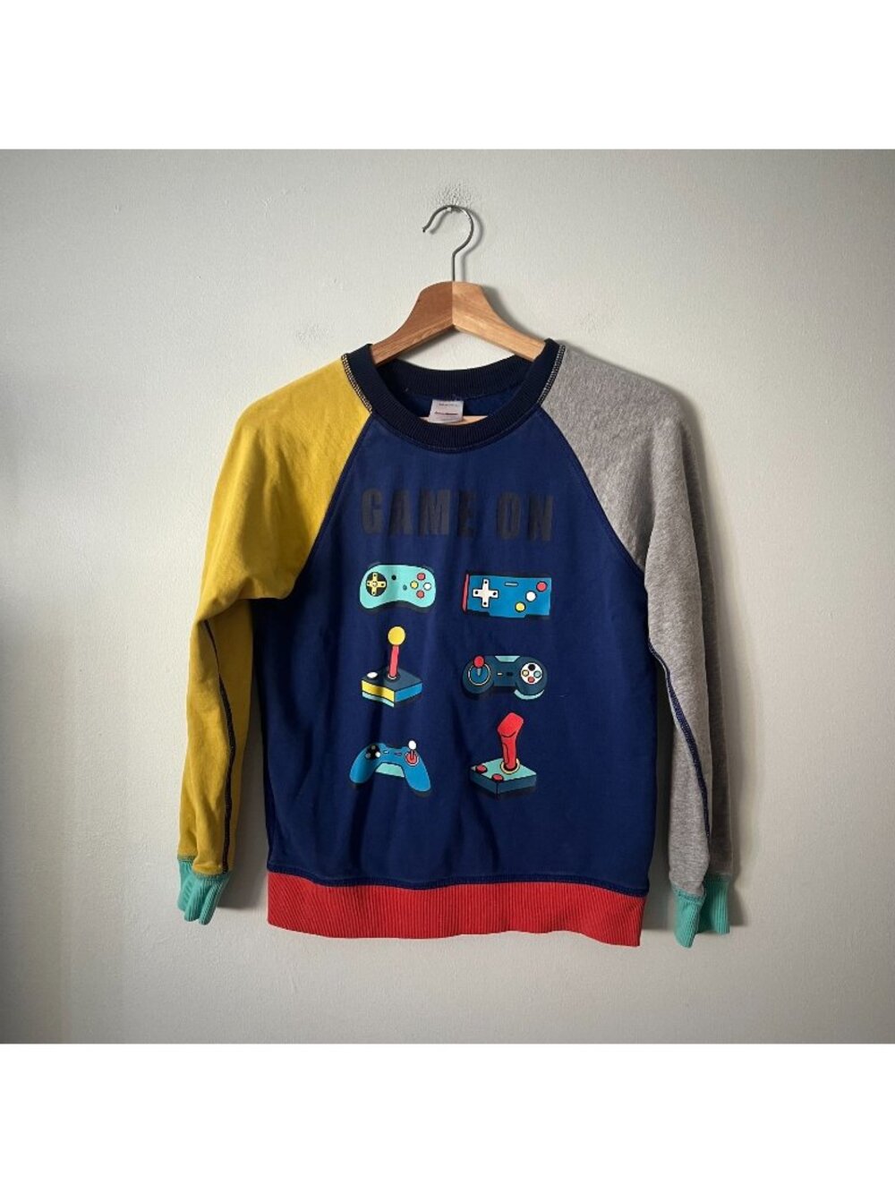 Hanna Andersson Game On Graphic Crewneck Sweatshirt Kid's Size 140/10 Years